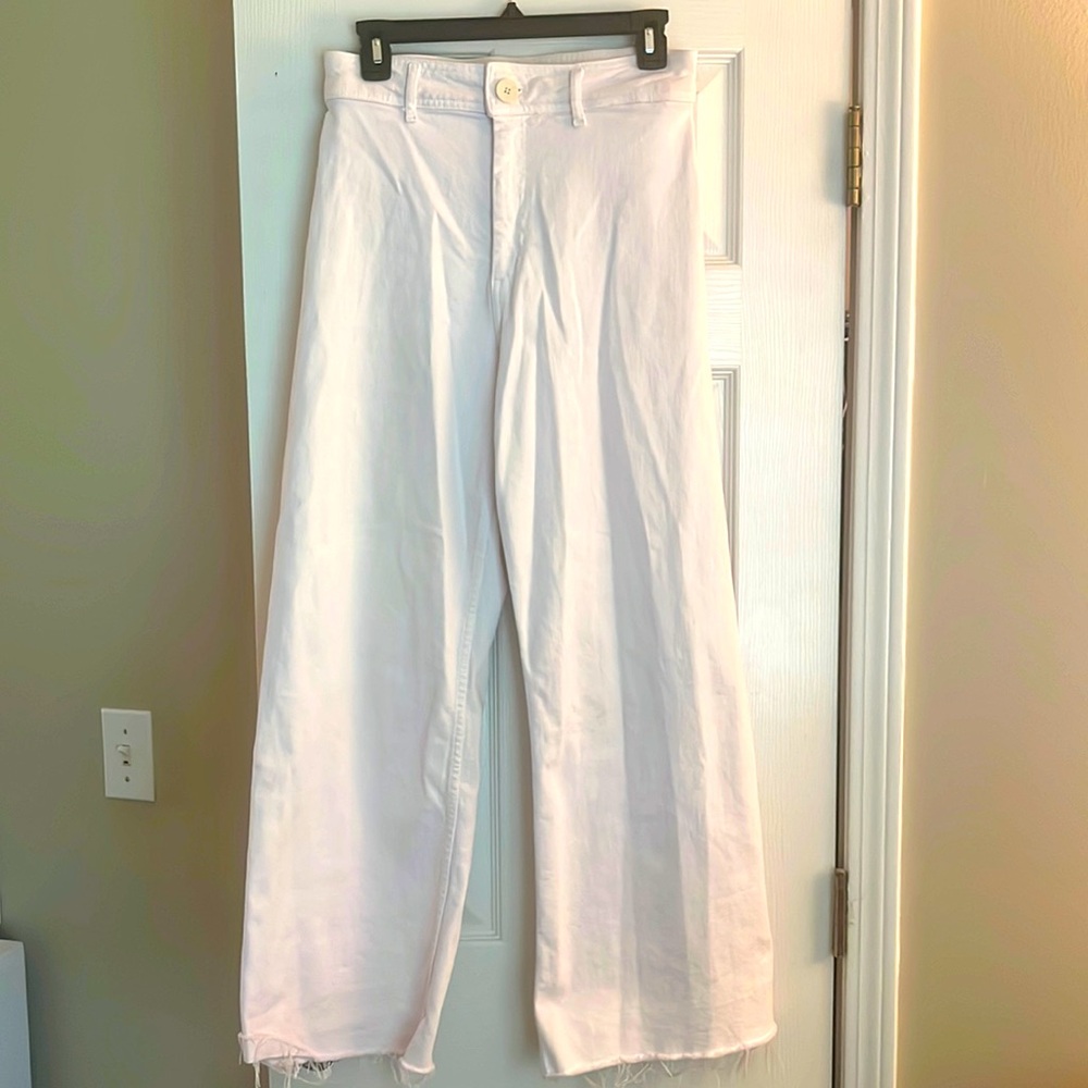 Zara white jeans wide leg